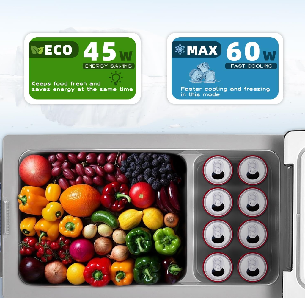 მაცივარი მანქანის 30.6L (2.5m DC კაბელით)